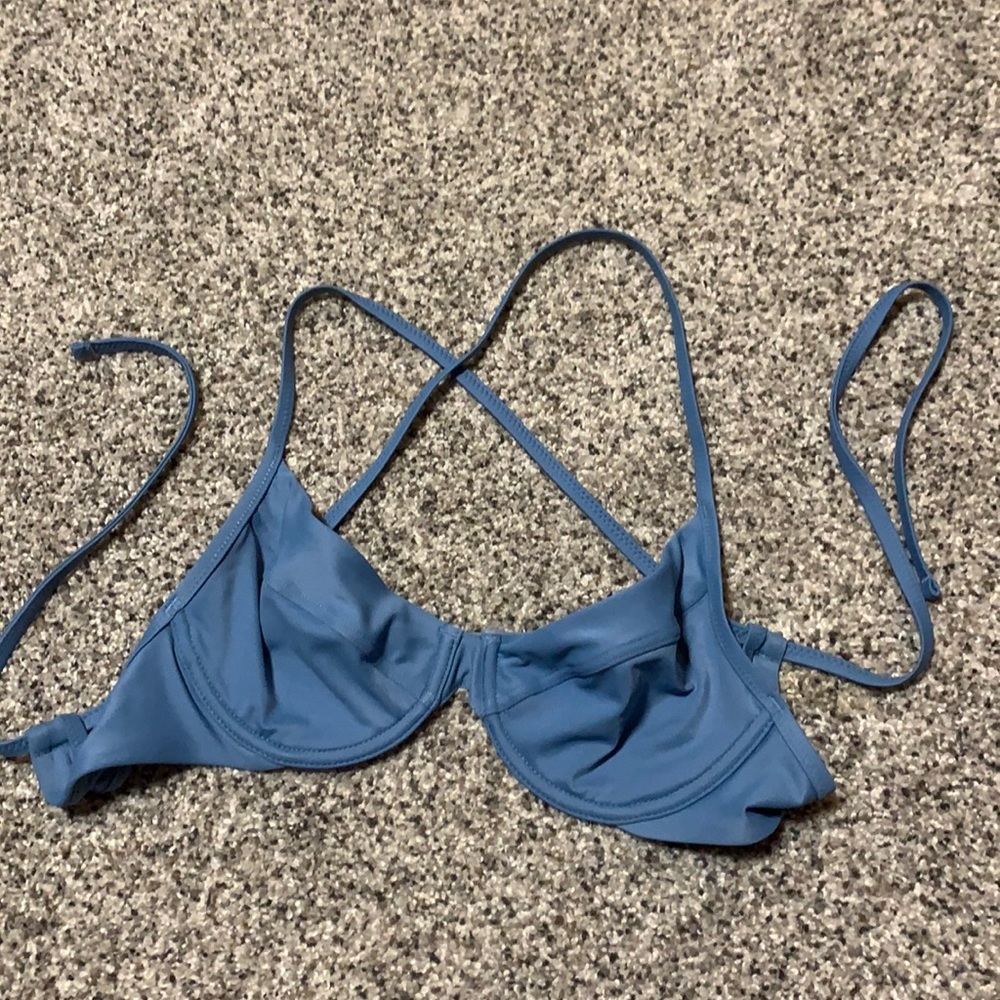 Blue aerie underwire bikini top
